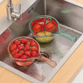 1Pc Transparent Long Handle Water Scoop Plastic Cooking Bathing Water Spoon Fall Resistant Kitchen Fruit Vegetable Cleaning