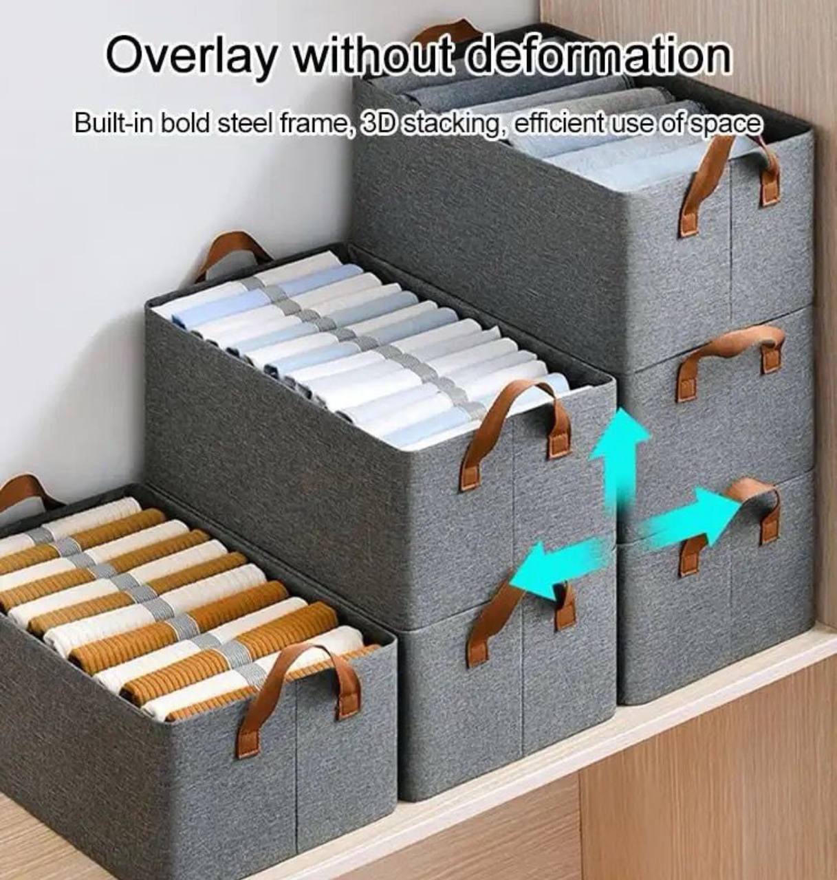 Foldable multipurpose HARD FABRIC clothes/closet organizer