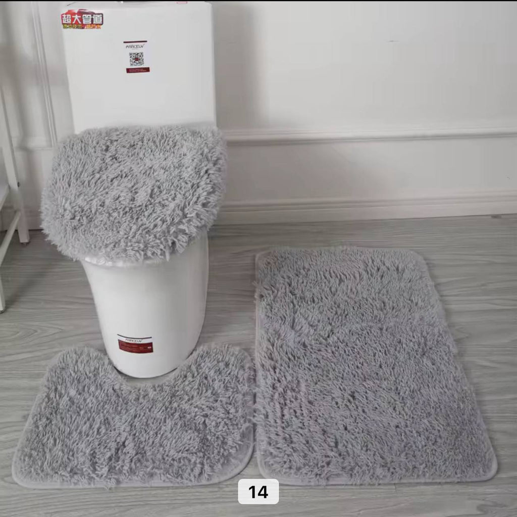 Fluffy 3 in 1 high quality toilet mats