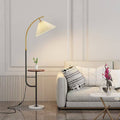 Elegant Arc Floor Lamp with Side Table