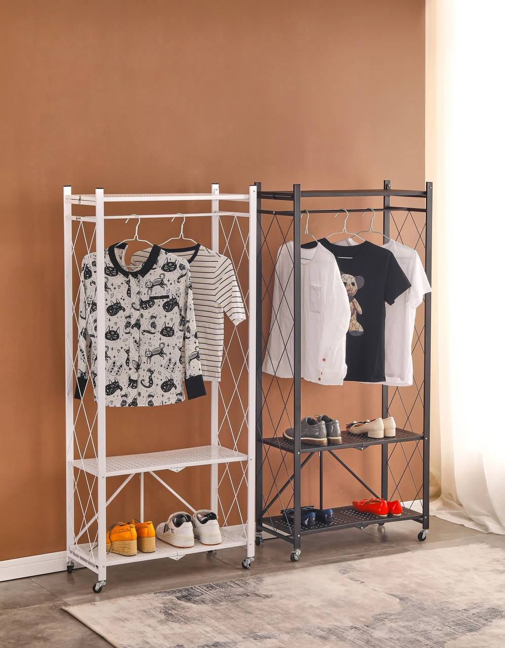 Foldable Clothing Storage Rack ‰ÛÒ Metal Carbon Steel