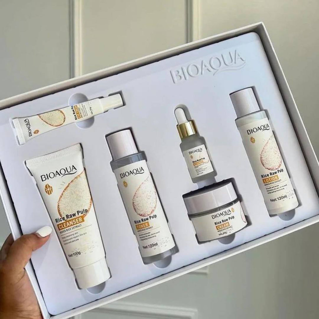6-piece rice skincare set