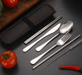 Portable Stainless Steel Dinner Ware With Storage Box