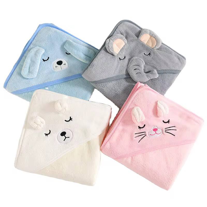 Animal print Baby Bath Hooded towels