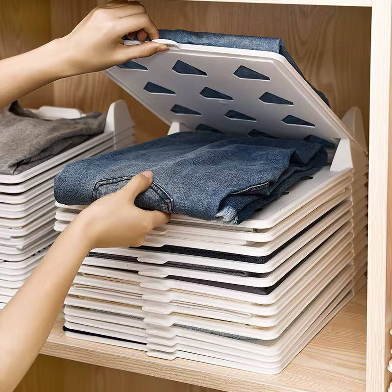 Folding board plastic   shirt organizer simple white clothing  lazy folding board  T-shirt folder