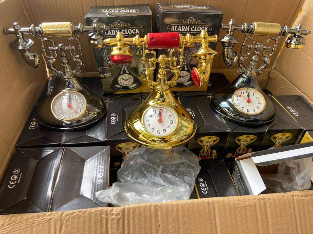 Retro telephone alarm clock