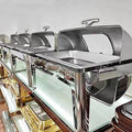 9L stainless steel silver Roll top with glass heat tempered windows