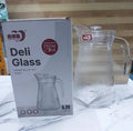 Ribbed glass jug