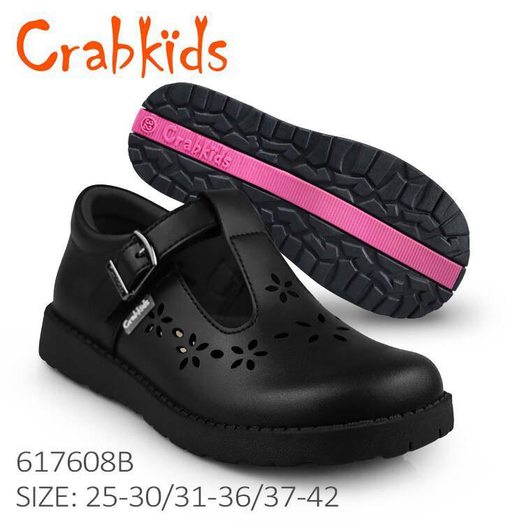 Crab Kids school shoes 
designed for everyday comfort and long-lasting durability.