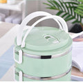 2 Layer Portable Food-Warmer School Students Lunch Box Case Thermal Insulated Container