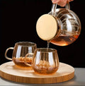 Stripped Pumpkin shape borosilicate cups