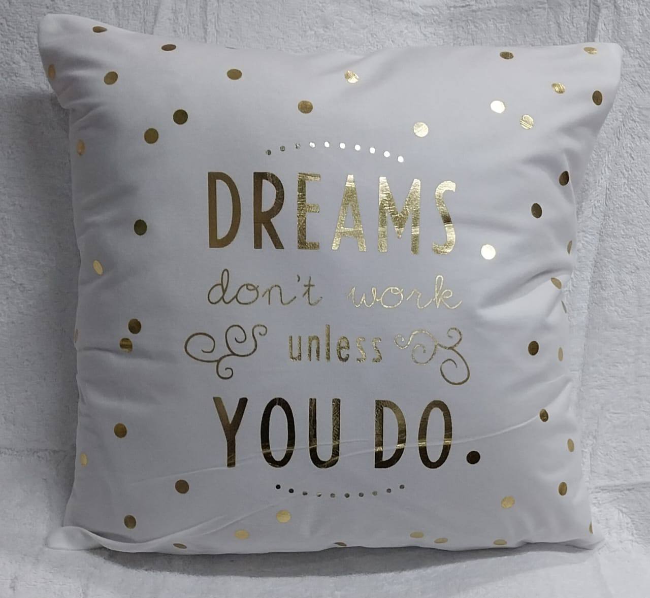 Gold printed cushion covers