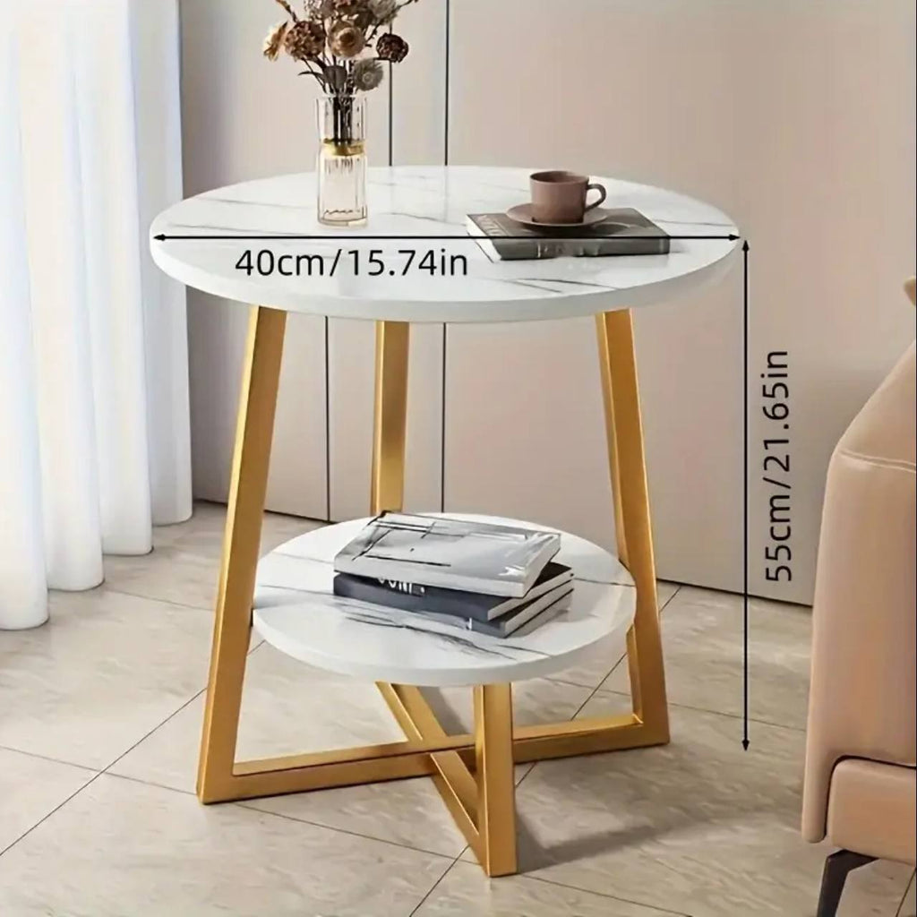 Eye-catching luxury double layered coffe side table