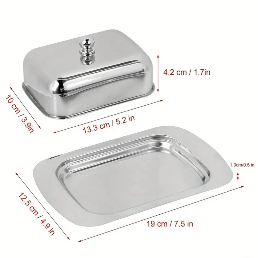 Metal Butter Dish with Lid