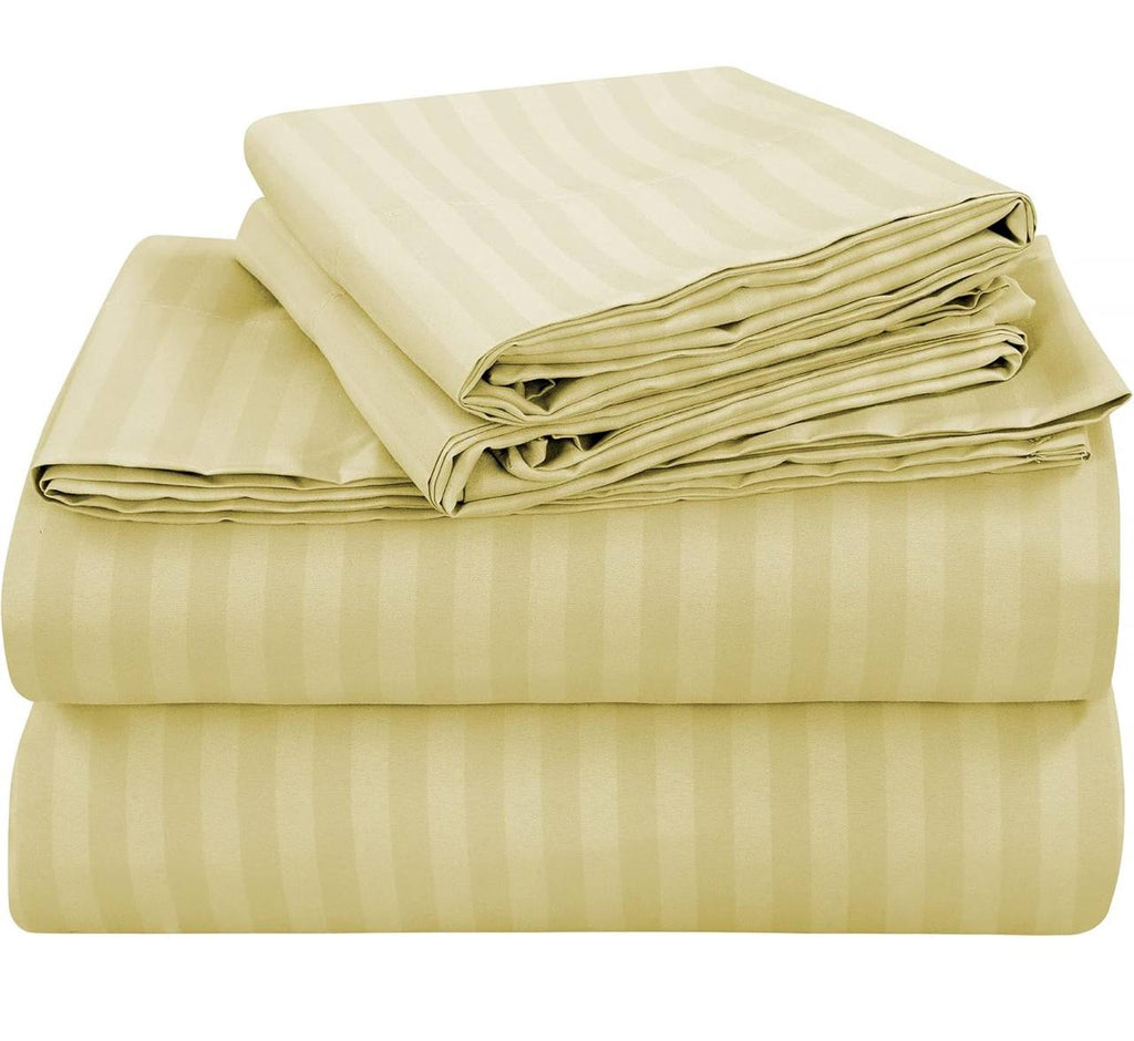 Striped bedsheets