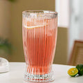 Unique Striped Aesthetic Highball Glass 6pc