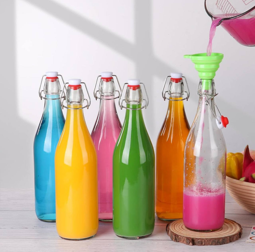 Swing top glass bottles