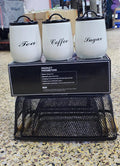 Sugar, Tea, Coffee canisters