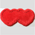 Double heart shaped Bedside mats
