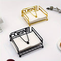 Gold Cuisine Metal Napkin Holder