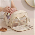 Large capacity PU cosmetics bag/ multi pocket travel / make up bag