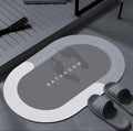 Oval Antislip absorbent bathroom mat