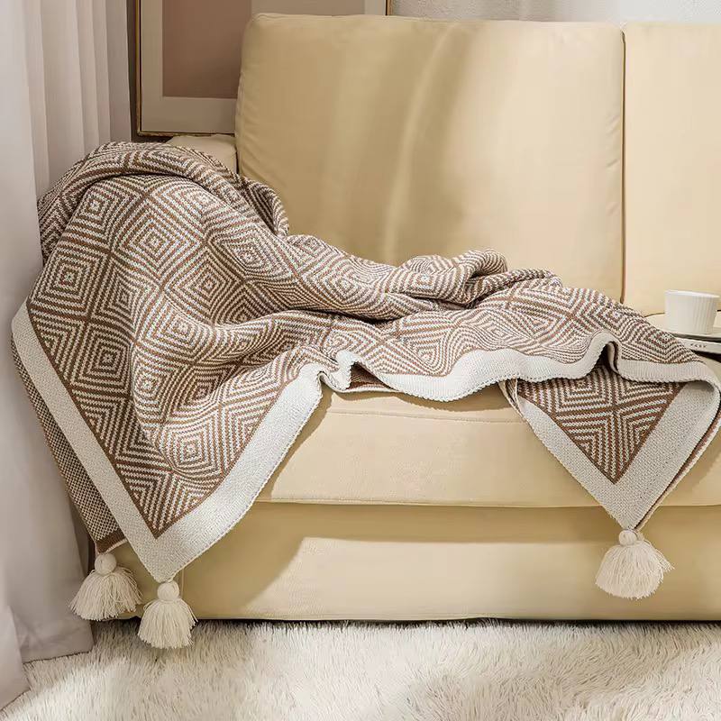 Bohemian knitted throw blankets