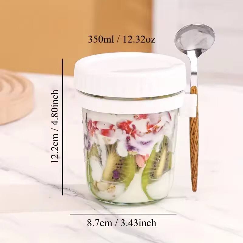4pc set overnight oats jar