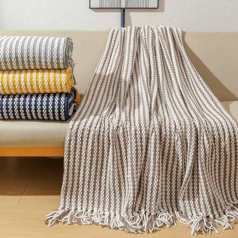 Boho embroidered Throw blanket