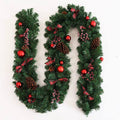 2.7M CHRISTMAS PINE GARLAND FLOCKING FALLING CEDAR RATTAN ARTIFICIAL GREENERY