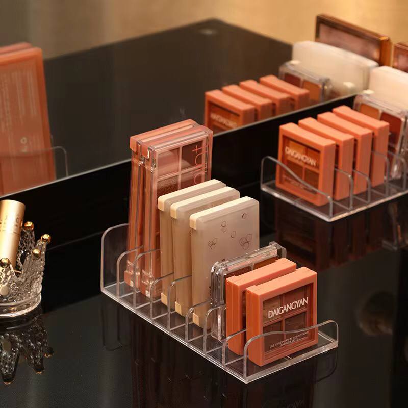 Acrylic Compact Eyeshadow Palette Organizer Display Tray Storage Box Cosmetics Makeup Rack Holder Drawer Organizer 7 Grid