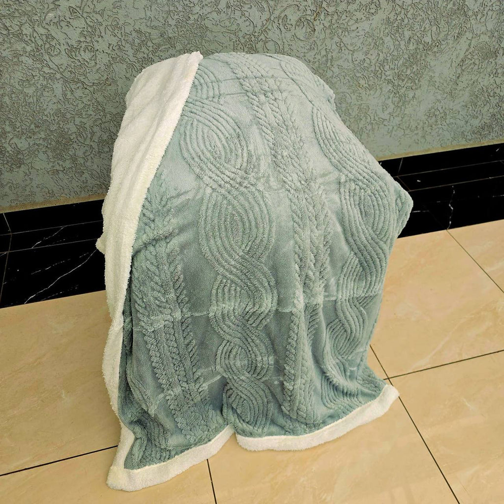 Lambswool Double Sided Throw Blanket