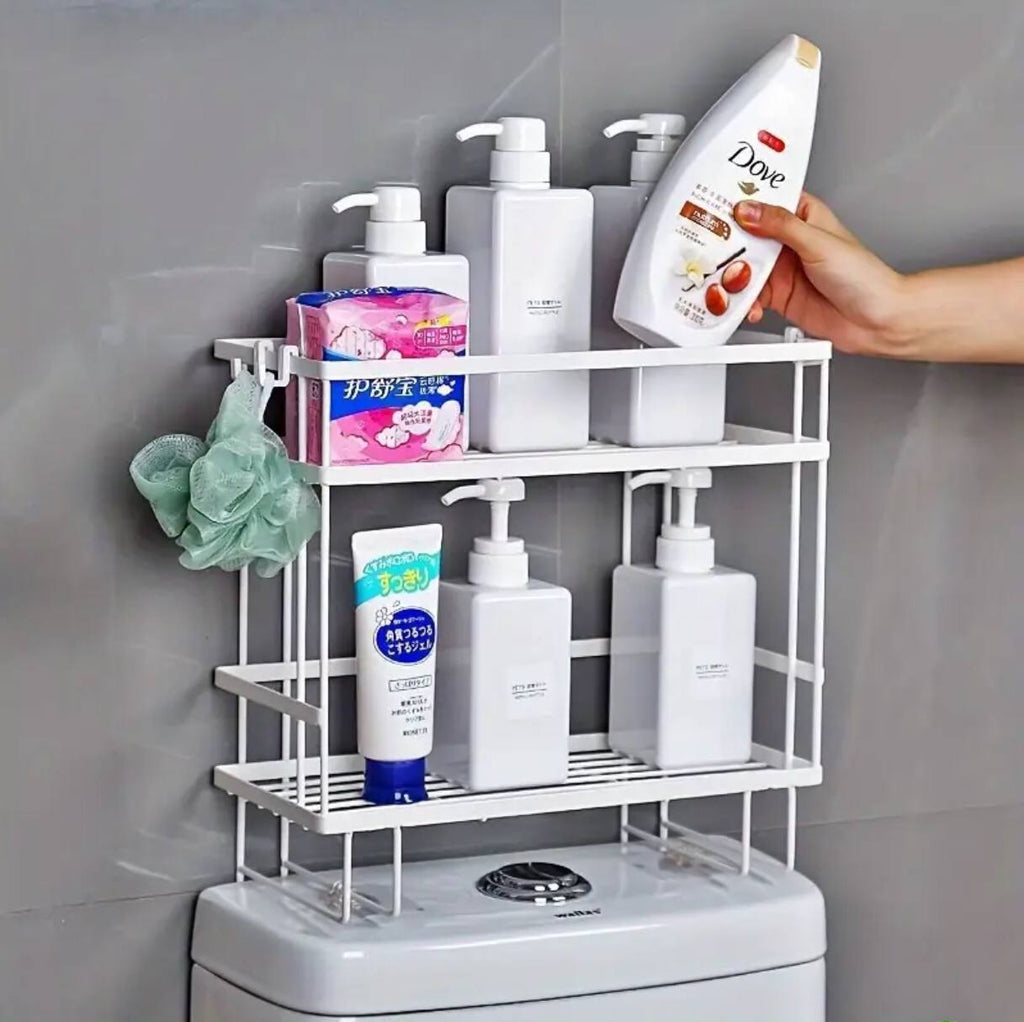 Double Layer Bathroom/ Toilet Racks With Tissue Holder