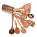 9pcs teak wood mwiko set