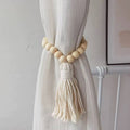 Macrame Curtain Tiebacks Wooden Beads Home Decoration Accessories Decorative Curtain Rope  Aurtain Accessories Boho Home Decor