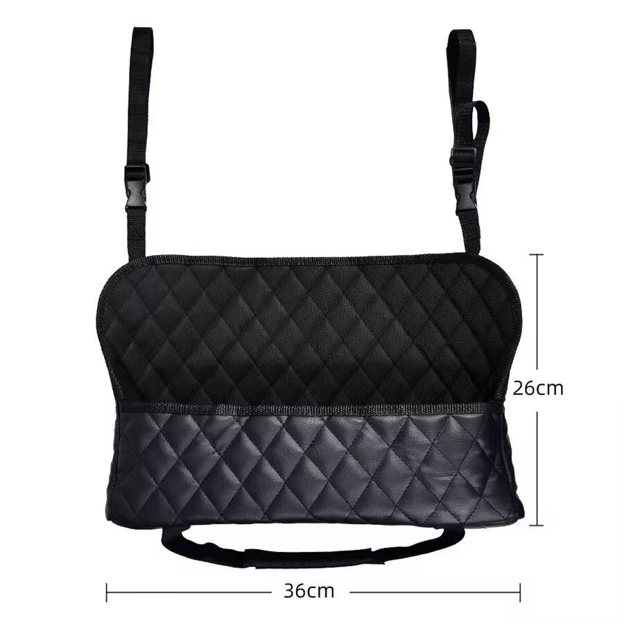 High quality PU leather car in between seat organizer