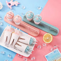 Cartoon Popsicle Mold Eco-Friendly Reusable Plastic Ice Lolly Molds for DIY Homemade Ice Cream in Tubs