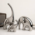 Home Decor 3pcs Ceramic Elephants Figurines
