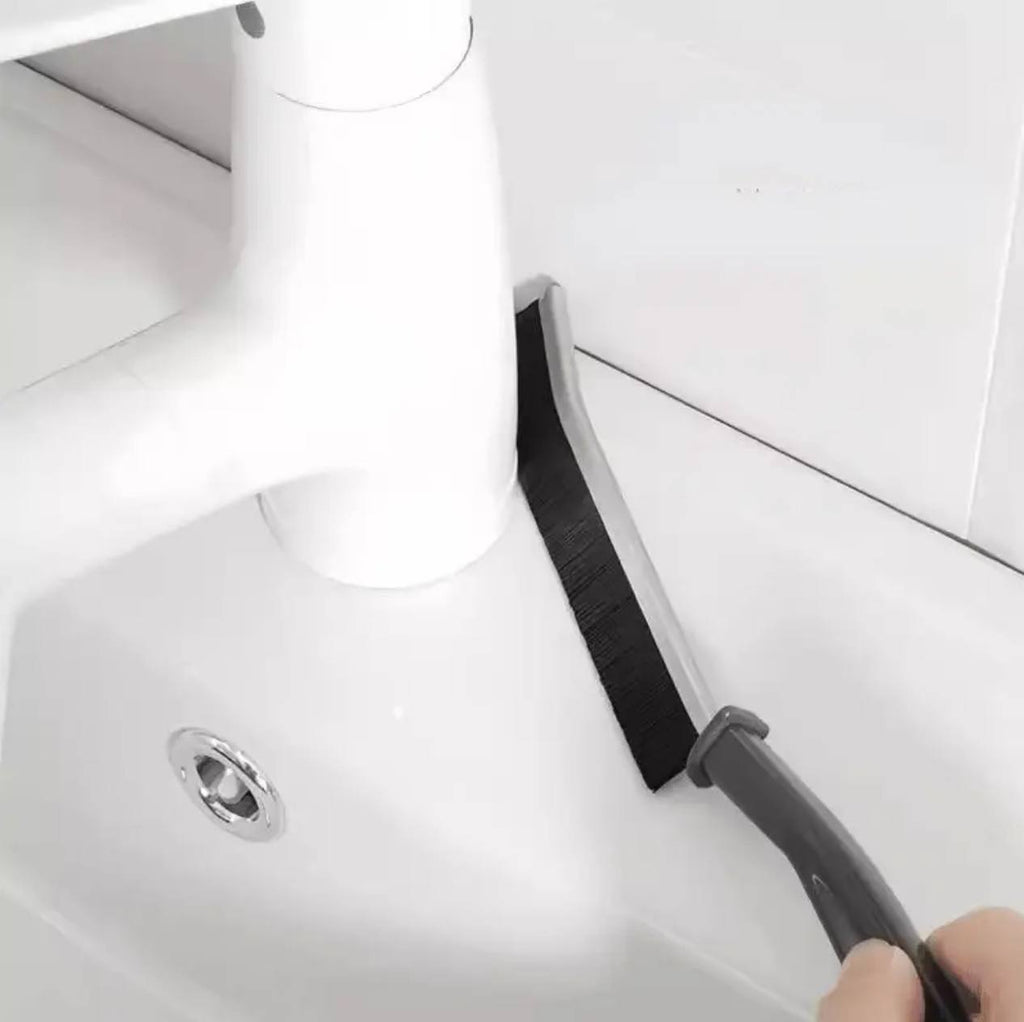 2 piece cleaning hard bristled crevice brush