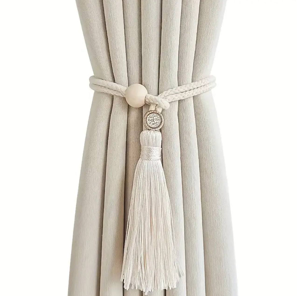 2 Bohemian fashion adjustable cotton cord curtain straps