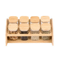 8pcs Classic style squared Borosilicate Glass Jar set