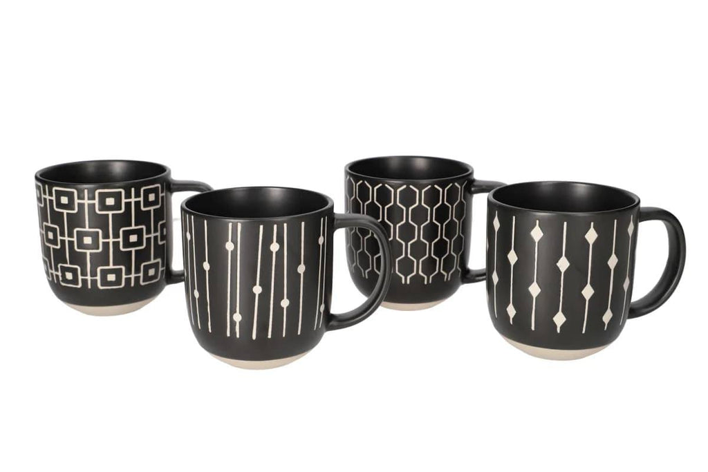 6pcs set Black porcelain coffee coffee cups