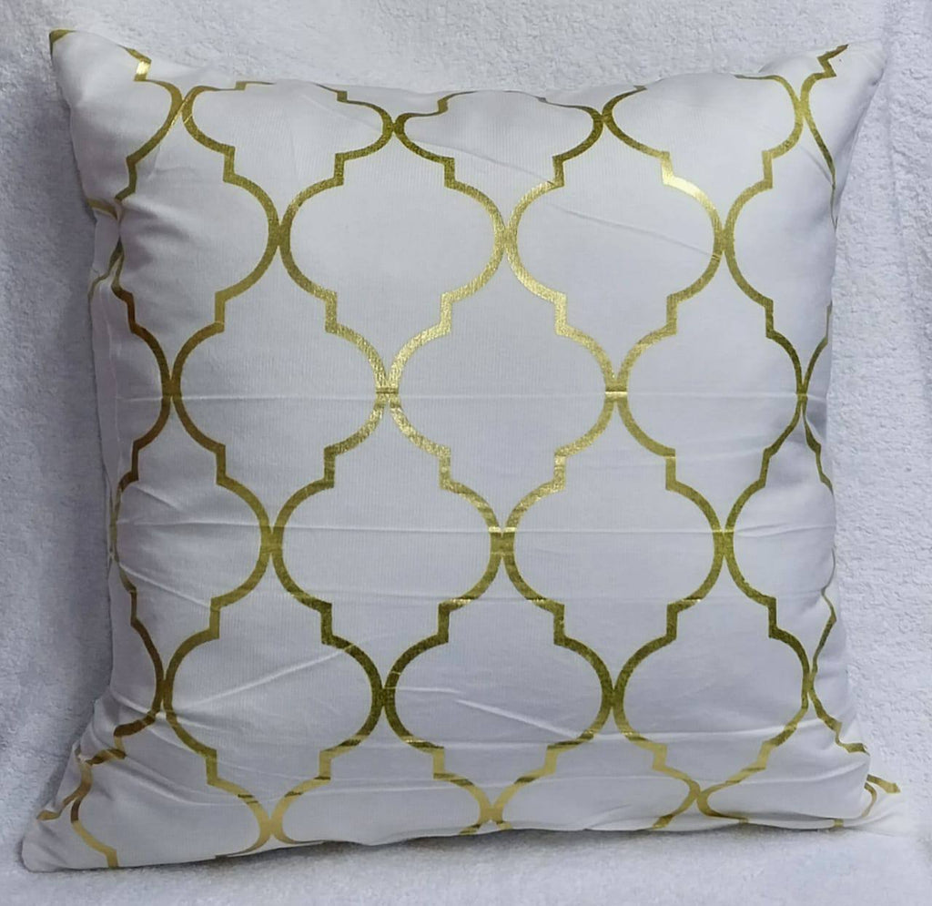 Gold printed Throw pillow covers