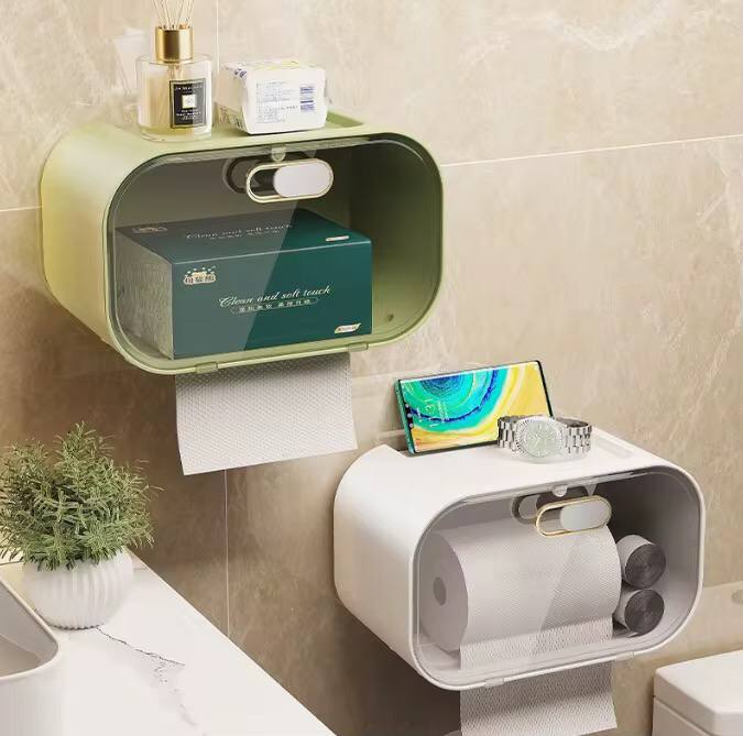 Luxury gold plated wall mounted tissue box