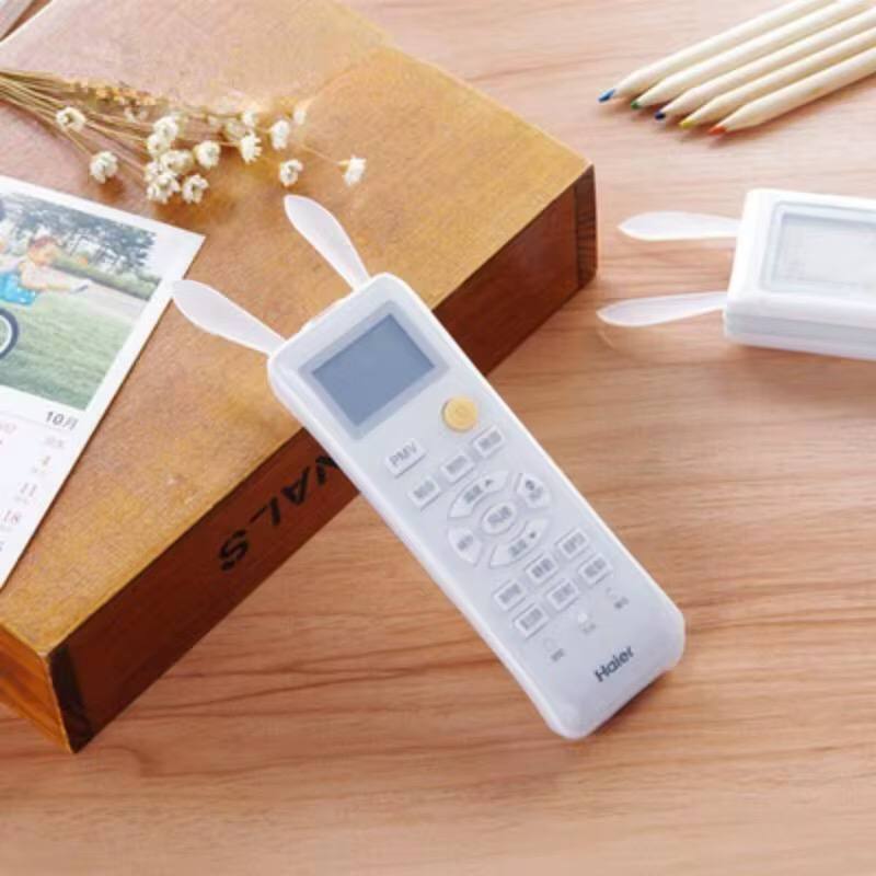 Rabbit Ears Soft Silicone Remote Control Protective Cases  Transparent Luminous Remote Control Covers