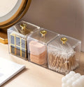 Single  Multifunction Makeup Cotton Pad Storage Box for Cotton Swab Rod Cosmetics Jewelry Bathroom Container Lipstick
