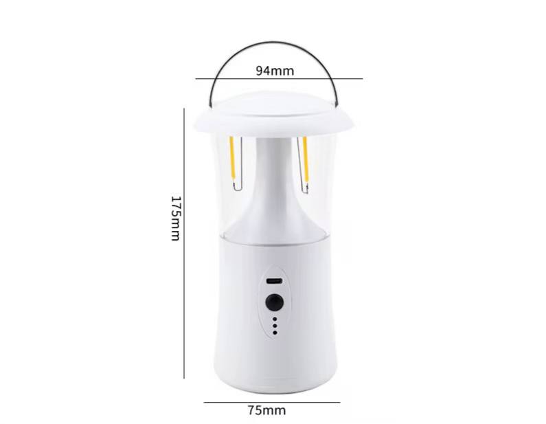 HP2403 360‰�¡ Rechargeable camping lantern with 3 lighting modes now available in white colour